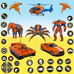 Взломанная Spider Mech Wars - Robot Game  [МОД Бесконечные деньги] - стабильная версия apk на Андроид