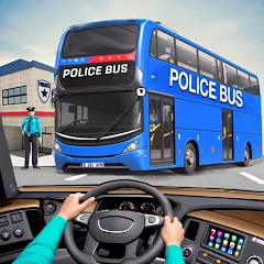 Взлом Police Bus Simulator Bus Games  [МОД Много монет] - стабильная версия apk на Андроид