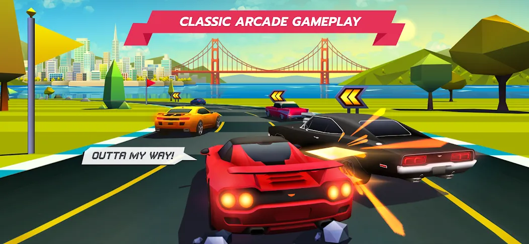 Horizon Chase – Arcade Racing (Хорайзон Чейс)  [МОД Меню] Screenshot 1