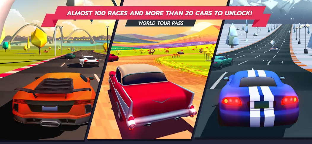 Horizon Chase – Arcade Racing (Хорайзон Чейс)  [МОД Меню] Screenshot 2