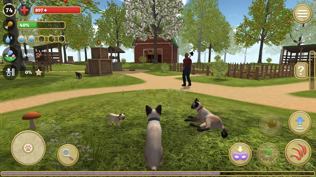 Cat Simulator : Kitties Family  [МОД Unlimited Money] Screenshot 1