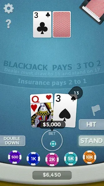 Blackjack 21  [МОД Бесконечные монеты] Screenshot 1