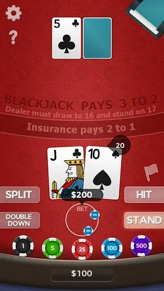 Blackjack 21  [МОД Бесконечные монеты] Screenshot 3