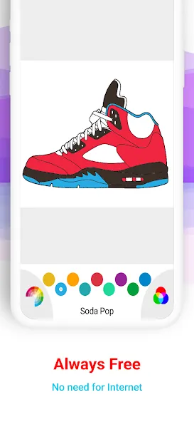 Basketball Shoes Coloring Book (Раскраска кроссовок для баскетбола)  [МОД Все открыто] Screenshot 4