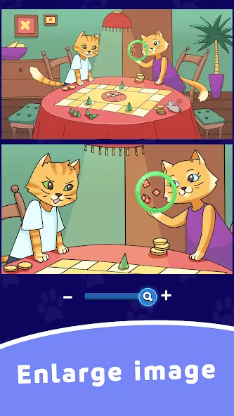 Find Differences: Cute Cats  [МОД Бесконечные деньги] Screenshot 4