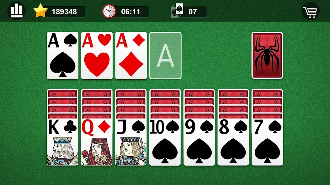 Spider Solitaire  [МОД Меню] Screenshot 4