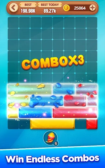 Block Crush - Puzzle Game  [МОД Много монет] Screenshot 5