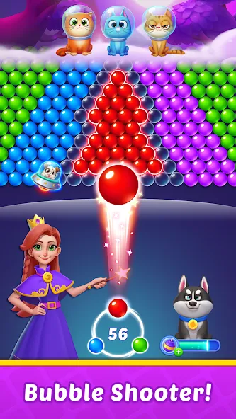 Bubble Shooter Kingdom  [МОД Меню] Screenshot 2