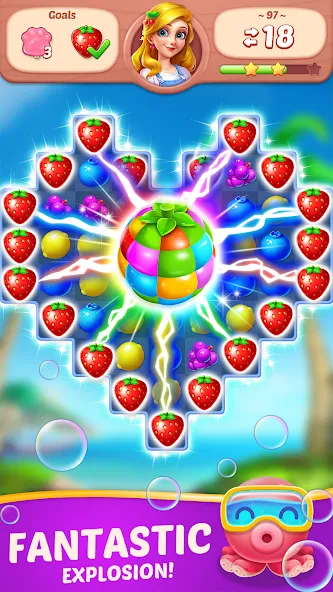 Fruit Diary - Match 3 Games  [МОД Menu] Screenshot 2