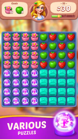 Fruit Diary - Match 3 Games  [МОД Menu] Screenshot 5