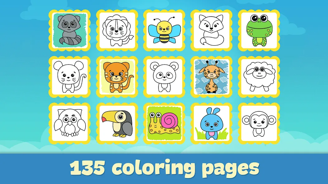 Coloring Book - Games for Kids  [МОД Бесконечные деньги] Screenshot 5