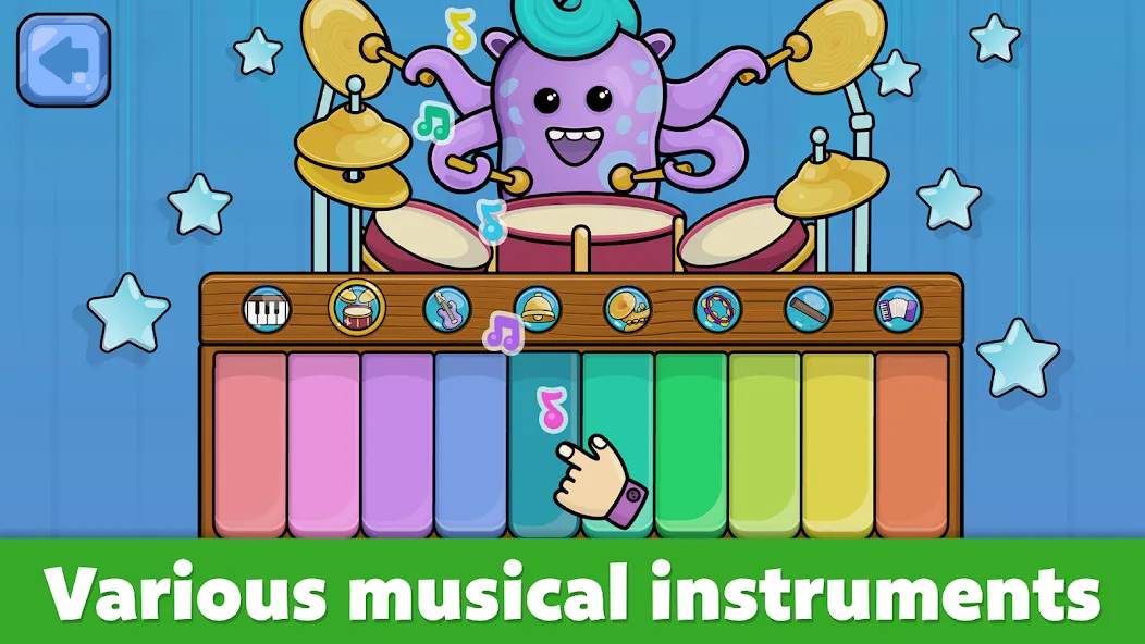 Baby Piano: Kids Music Games  [МОД Unlimited Money] Screenshot 2