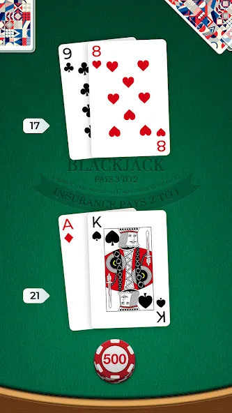 Blackjack (Блэкджек)  [МОД Menu] Screenshot 1