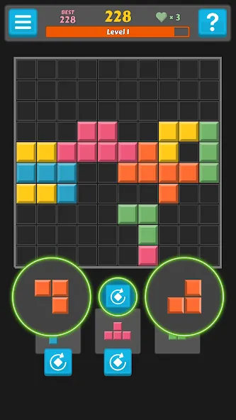 Block Buster - Hex and Square  [МОД Бесконечные монеты] Screenshot 3