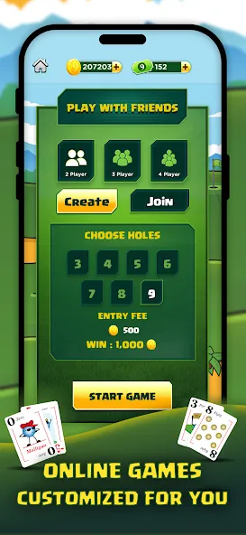 Play Nine: Golf Card Game (Плей Найн)  [МОД Все открыто] Screenshot 5