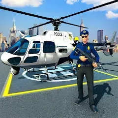 Скачать взломанную Police Helicopter Chase Game  [МОД Mega Pack] - стабильная версия apk на Андроид