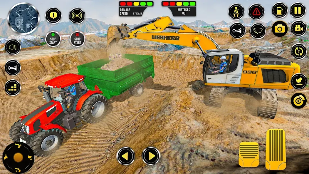 Construction Machine Real JCB  [МОД Все открыто] Screenshot 1