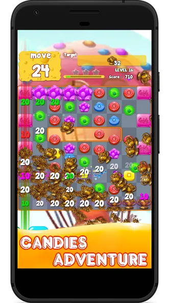 Candy 2024-Candy Match 3 Game (Кэнди 2023)  [МОД Много денег] Screenshot 1