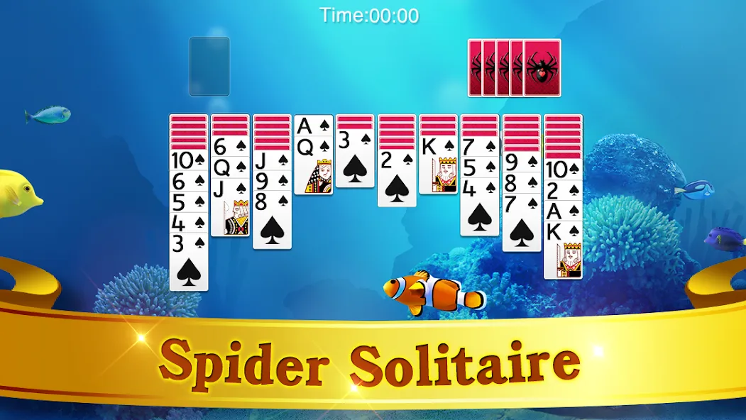 Spider Solitaire  [МОД Все открыто] Screenshot 5