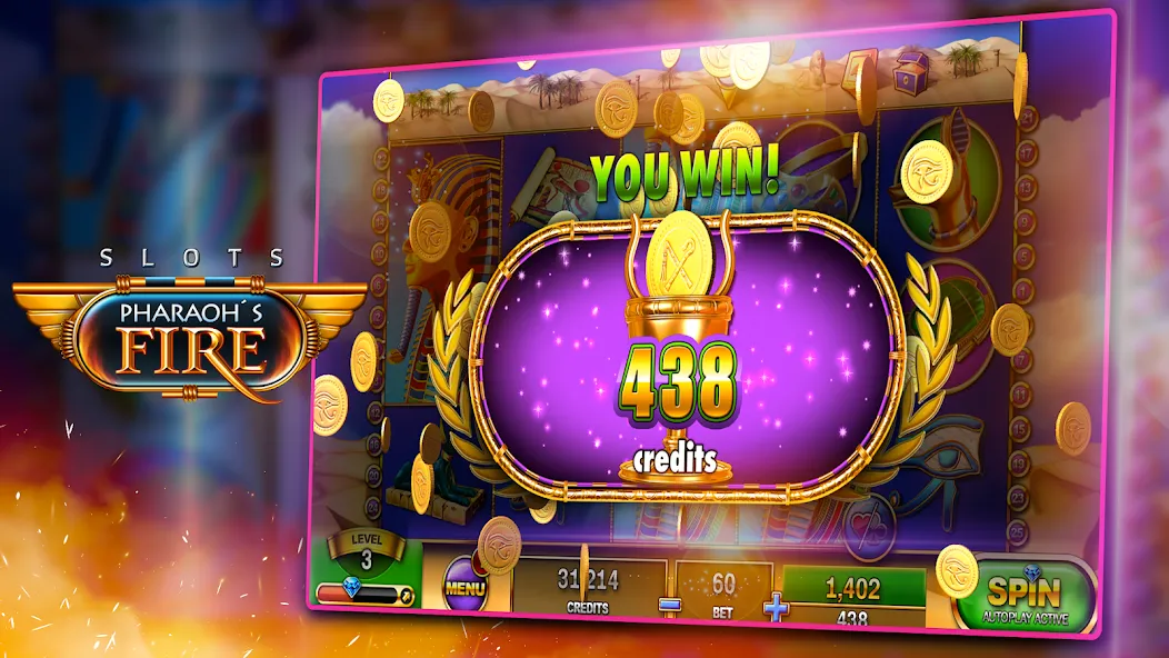 Slots - Pharaoh's Fire (Слоты)  [МОД Unlimited Money] Screenshot 3