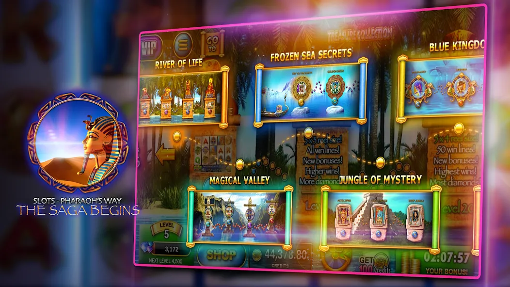 Slots - Pharaoh's Way Casino (Слоты)  [МОД Все открыто] Screenshot 5