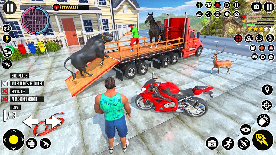 Animal Transport Truck Game 3D (Игра Грузовик для перевозки животных)  [МОД Меню] Screenshot 1