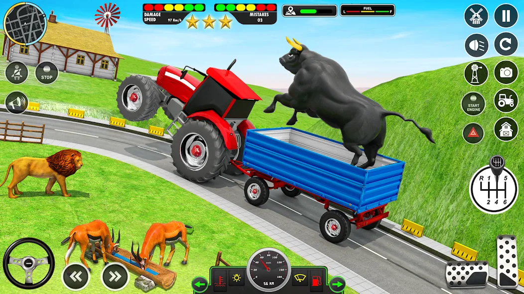 Animal Transport Truck Game 3D (Игра Грузовик для перевозки животных)  [МОД Меню] Screenshot 3