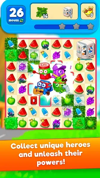 Sugar Heroes - match 3 game  [МОД Menu] Screenshot 2