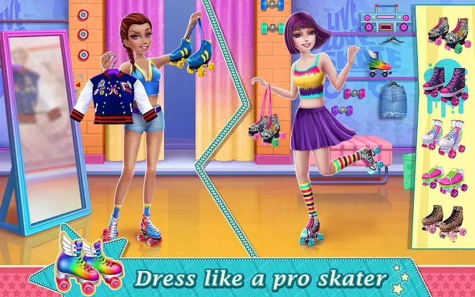 Roller Skating Girls  [МОД Menu] Screenshot 1