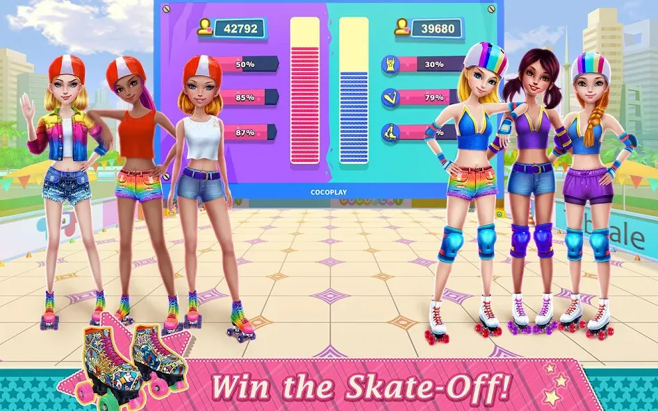 Roller Skating Girls  [МОД Menu] Screenshot 4