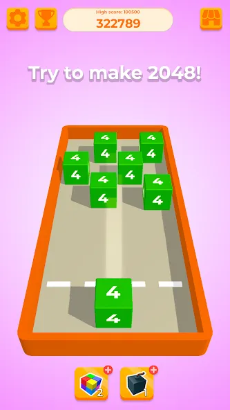 Chain Cube 2048: 3D merge game (Чейн Куб)  [МОД Все открыто] Screenshot 4