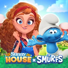 Скачать взломанную Merge Manor x The Smurf Collab (Мердж Манор)  [МОД Много монет] - полная версия apk на Андроид