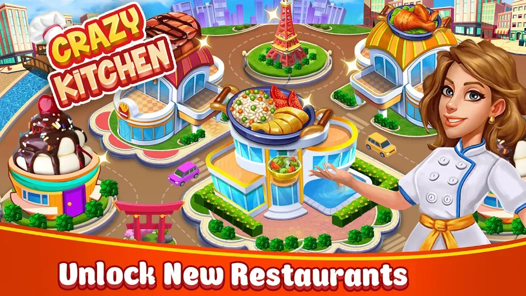 Food Game Crazy Super Chef  [МОД Menu] Screenshot 1