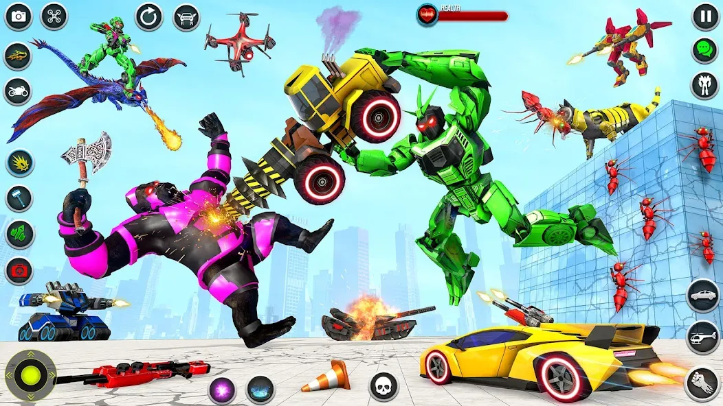 Dino Robot - Car Robot Games (Дино Робот)  [МОД Menu] Screenshot 4