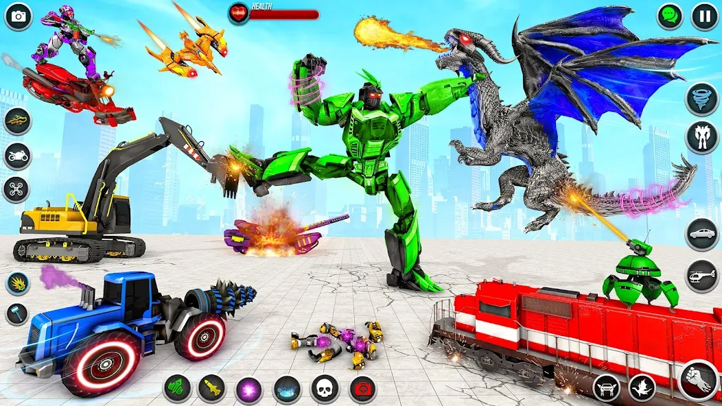 Dino Robot - Car Robot Games (Дино Робот)  [МОД Menu] Screenshot 5