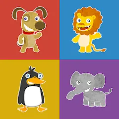 Скачать взломанную Animals memory game for kids  [МОД Бесконечные монеты] - полная версия apk на Андроид