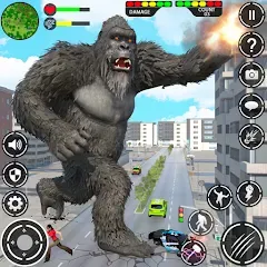 Скачать взломанную Giant Gorilla Bigfoot Monster (Энгри Горилла)  [МОД Unlocked] - полная версия apk на Андроид