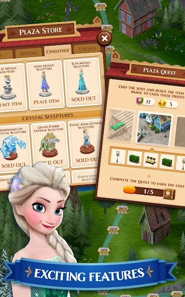 Disney Frozen Free Fall Games  [МОД Все открыто] Screenshot 2