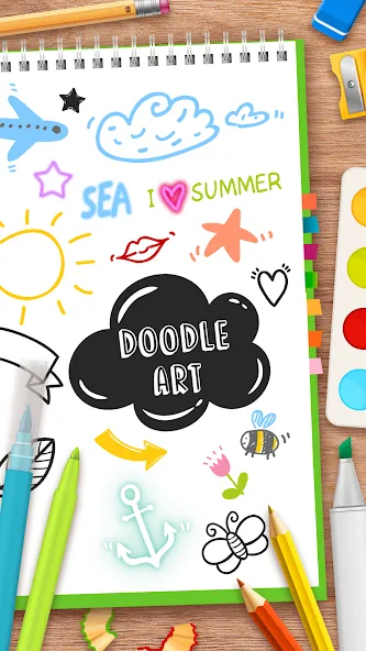 Draw Doodle - Kids drawing  [МОД Mega Pack] Screenshot 1