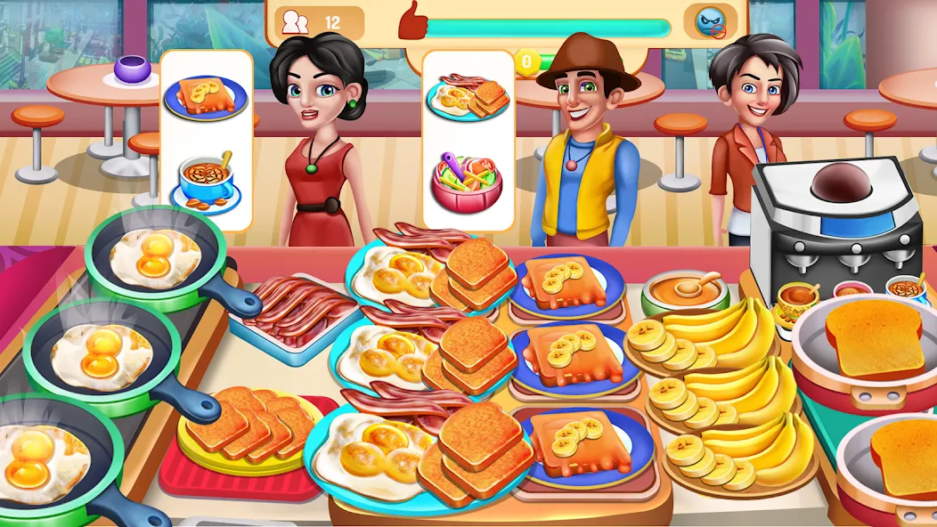 Cooking Food: Time Management  [МОД Бесконечные монеты] Screenshot 3