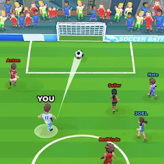 Скачать взломанную Soccer Battle -  PvP Football  [МОД Много монет] - последняя версия apk на Андроид