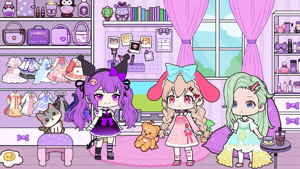 YOYO Doll School life Dress up (ЙОЙО Лайф ворлд)  [МОД Menu] Screenshot 4