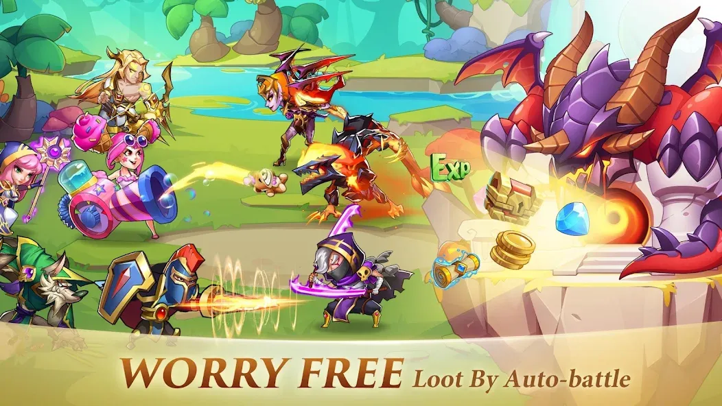 Idle Heroes (Айдел Хироес)  [МОД Бесконечные монеты] Screenshot 3