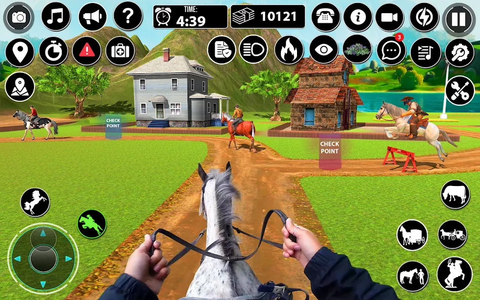 Horse Cart Taxi Transport Game  [МОД Много монет] Screenshot 2