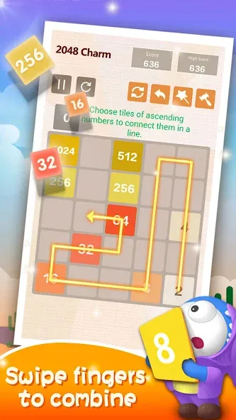 Number Charm: Slide Puzzle (Две тысячи сорок восемь)  [МОД Menu] Screenshot 2