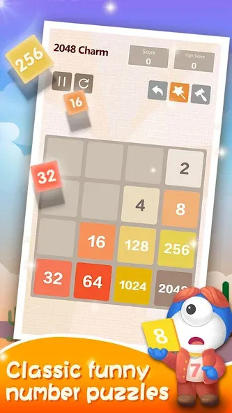 Number Charm: Slide Puzzle (Две тысячи сорок восемь)  [МОД Menu] Screenshot 4