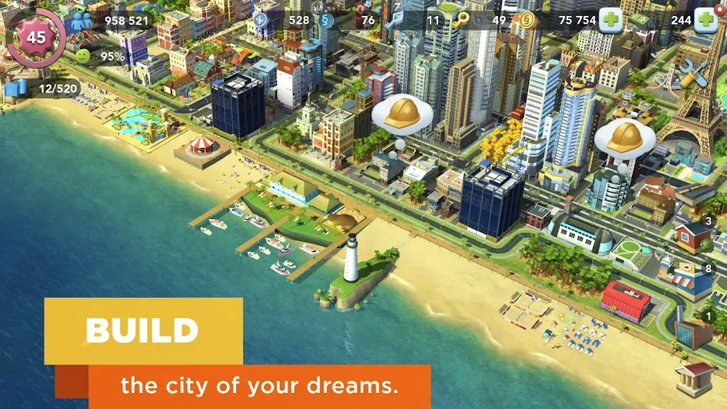 SimCity BuildIt (СимСити БилдИт)  [МОД Бесконечные монеты] Screenshot 3