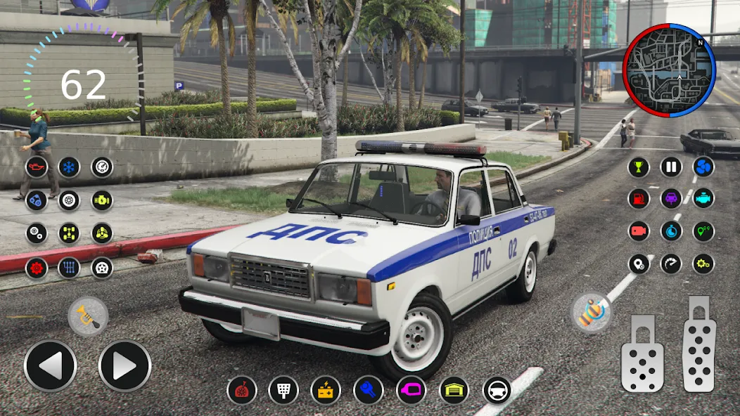 Police Car Riders: VAZ 2107  [МОД Много денег] Screenshot 4