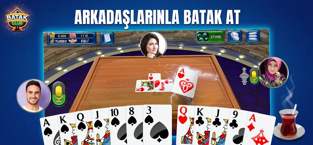 Batak Club - Play Spades (Батак Клуб)  [МОД Menu] Screenshot 1