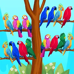 Скачать взломанную Bird Puzzle - Color Game  [МОД Mega Pack] - последняя версия apk на Андроид